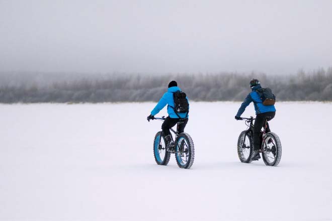 Snow bike in Big Bear Lake